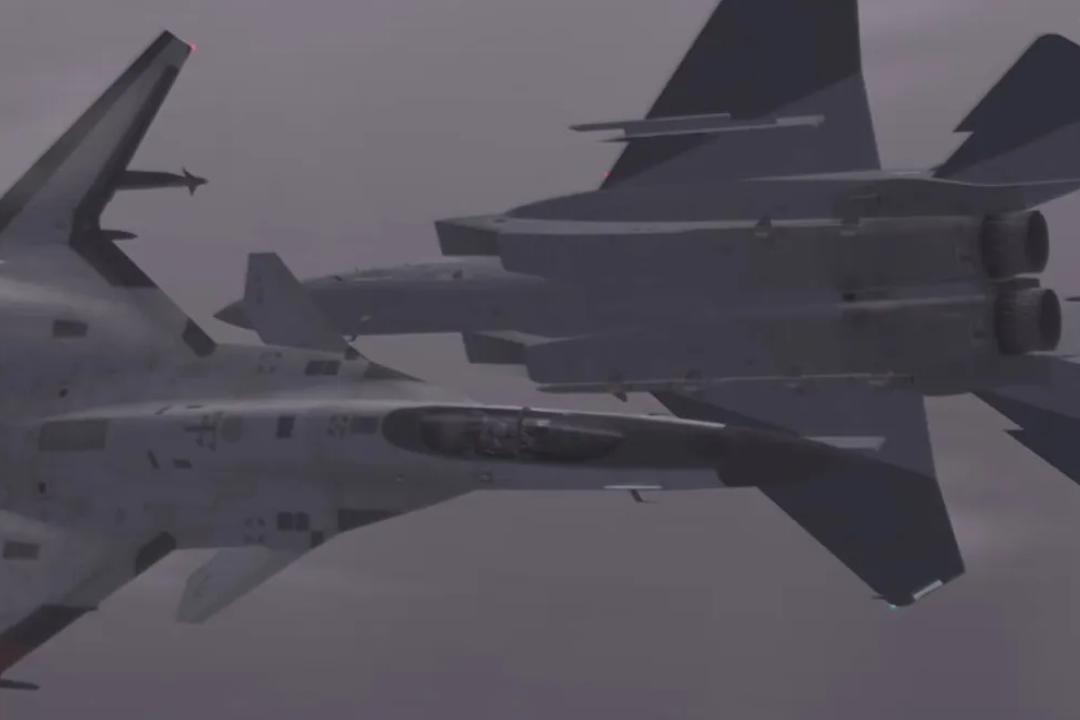 Two jets dueling one another