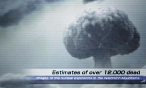 Mushroom cloud from nuclear explosion