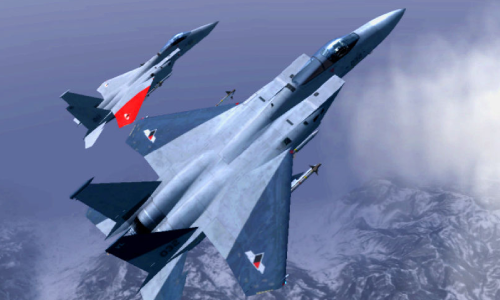 Mercenary air planes flying